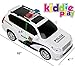 Kiddie Play Battery Operated Bump and Go Toy Ambulance and Police Car Play Set for Kids with Siren and Flashing Lights