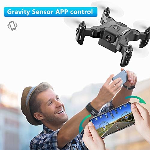 4DRC Mini Drone with 720p Camera for Kids and Adults, FPV V2 Drone Beginners RC Foldable Live Video Quadcopter,App Control,3D Flips and Headless Mode,One Key Return,Altitude Hold,3 Modular Battery