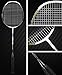 Senston - 2 Pack Badminton Rackets Double Badminton Racquets Carbon Fiber Shaft Racquets Badminton Set White Red