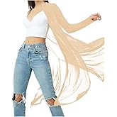 BelleLovin Womens Sexy Sheer Long Sleeve Cardigan See Through Mesh Cover Up