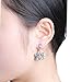 SHE LIAN Womens Vintage Colorful Crystal Leaf Ear Jackets for Stud Earrings (Antique Gold Tone)