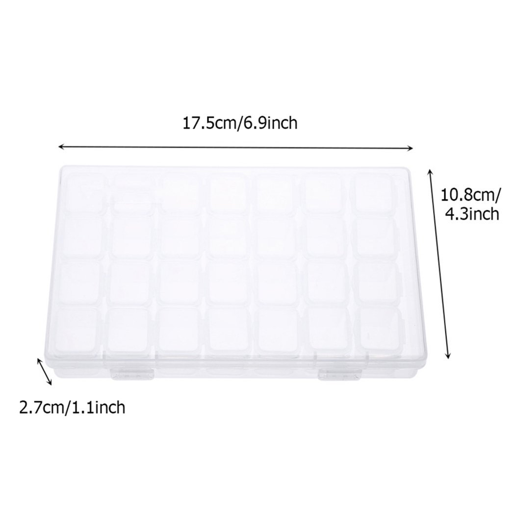28Slots Adjustable Storage Box Plastic Case Organizer Jewelry Beads Boxes