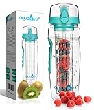 AquaFrut 32oz Fruit Infuser Water Bottle (Teal)