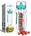 AquaFrut 32oz Fruit Infuser Water Bottle (Teal) primary
