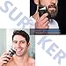 SURKER Beard Trimmer Men's Electric Foil Shavers Razor Electric Travel Shaver USB Charger Dry/Wet Lithium Battery Grooming Kit Waterproof Rechargeable LCD Display Travel Pouch Best Gift Black