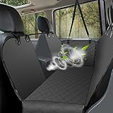 UPSKY Dog Car Seat Cover Luxury Pet Seat Cover with Mesh Window, Side Flap, 4 Straps, 600D Heavy Duty Waterproof Scratch Proof Nonslip Pet Seat Cover Hammock for Cars SUVs and Trucks