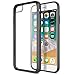 Trianium iPhone 8 Plus 7 Plus Case, [Clarium Series] Protective Cover for Apple iPhone 7 Plus / 8 Plus Case [Shock Absorption] Premium TPU Bumper Cushion + Hybrid Rigid Clear Back (Clear Jet Black)