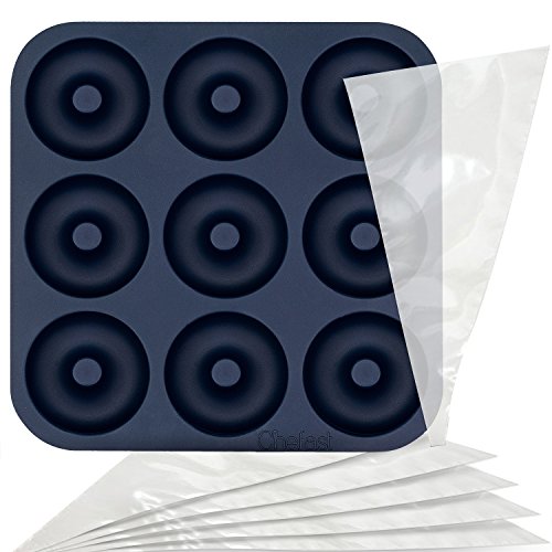 Chefast Silicone Donut Pan Kit Large NonStick Doughnut Baking Molds