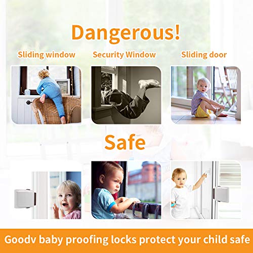 Child Proof Window Sliding Door Lock 2 Packs Brown Security Your Baby
