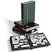 Lighthouse 64-Black Page Leather Stamp Stockbook LZS4/32N Green