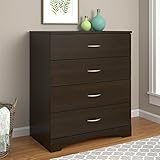 Ameriwood Home Crescent Point 4 Drawer Dresser, Espresso