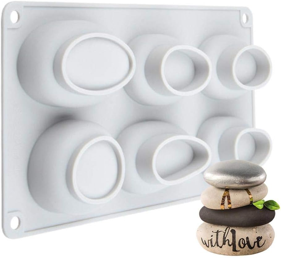 3D Pebbles Handmade Soap Silicone Mold Cobblestone Mould, DIY Cake Mould, Kitchen Baking Mould, Food Grade Material, Used For Making Jelly, Ice Cream, Soap, Cake, Chocolate -40 ~ + 230 ℃