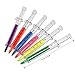 Tinksky 6pcs Novelty Syringe Shaped Highlighter Fluorescent Pens in 6 Different Colors (Yellow+Orange+Blue+Green+Red+Purple)