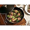 STAUB Cast Iron Sauté Pan, Chistera Lid, Round, 3.7 L, Black, 33 x 31 x 9.5 cm