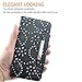 iPhone 6 Plus Case, iPhone 6S Plus Wallet, HESPLUS Bling Sparkle PU Leather Flip Folio [Detachable] Wallet Cover Magnetic with Card Slot Holder for iPhone 6 Plus/iPhone 6S Plus 5.5 Inch - Black