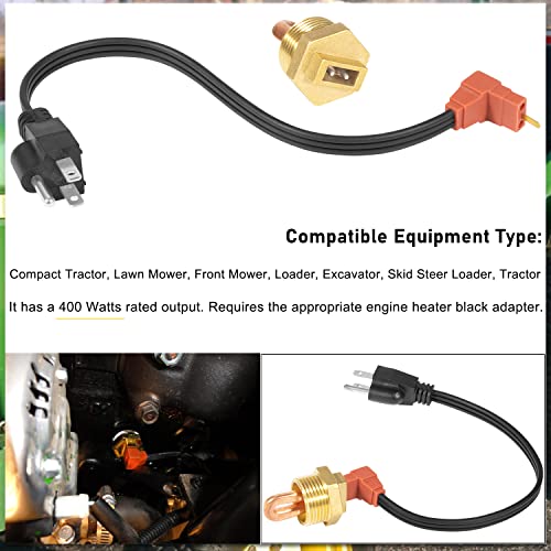 Engine Block Coolant Heater Kit for John Deere 1025R 110 2210 2305 4210 445 X495 XUV Gator 850D