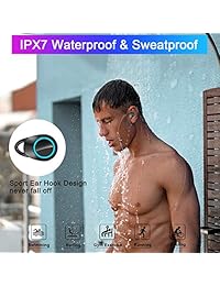 Auriculares inalámbricos CANAMI, auriculares Bluetooth 5.0 Auriculares Bluetooth inalámbrico Impermeable IPX7 HiFi Estéreo Sonido 100H Tiempo de reproducción Auriculares con cancelación de ruido Auriculares inalámbricos verdaderos con estuche de carga de