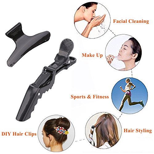 24 Pack Hair Clips, Giveme5 Croc Hair Clips Butterfly Hair Clamps for Salon Hair Coloring, Dying, Blow Drying, Styling, Sectioning Gator Alligator Clips Claw Hair Pins for for Women and Girls, 2 Style