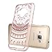 Galaxy J1 2016/Luna/Amp 2/Express 3 Clear Case with HD Screen Protector,AnoKe [Scratch Resistant] Catcher Mandala Flower Cute Grils Ultra Slim Acrylic TPU Hybrid For J1 J120M TM CH Rose Gold