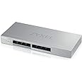 Zyxel 8-Port Gigabit Ethernet Web Managed POE+ Switch | 4 x PoE+ @ 60W | VLAN Support | Metal Case | Desktop or Wall-Mount | 