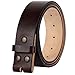 NPET Men's Genuine Leather Belt Full Grain Snap On Belts 1.5
