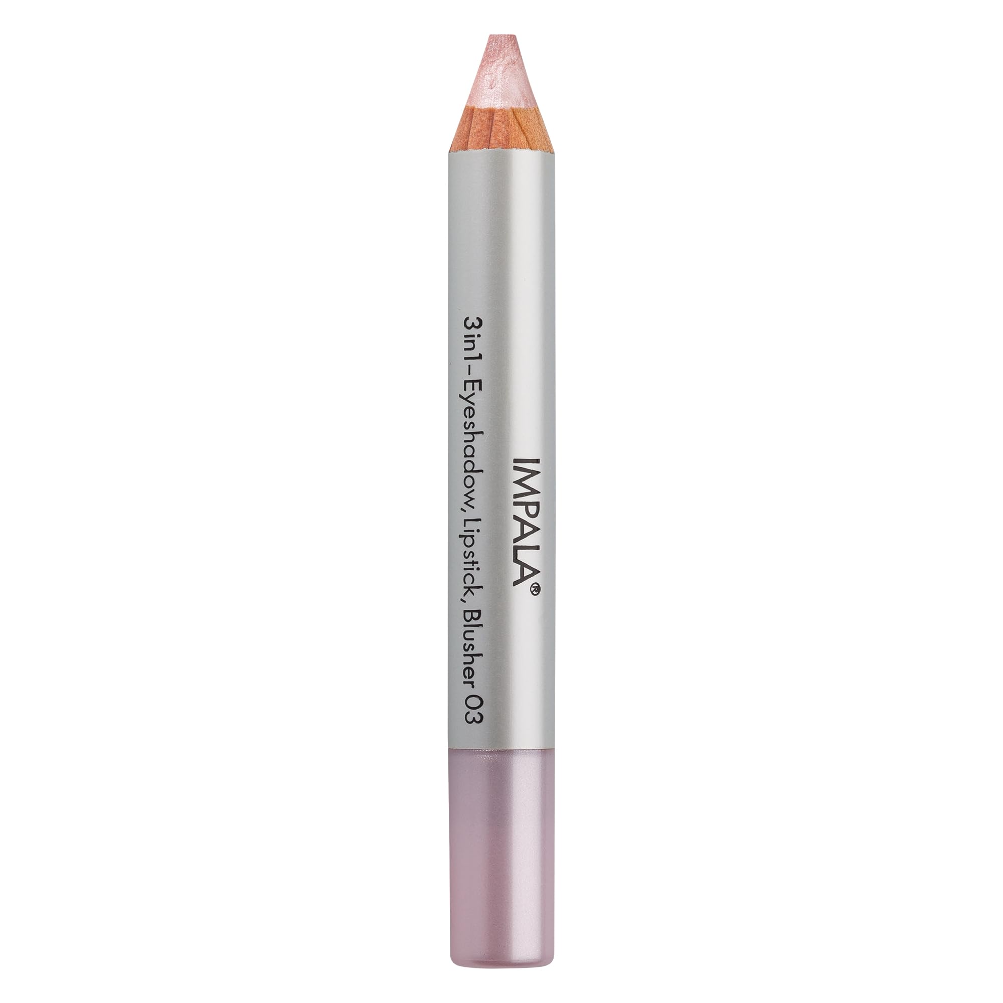 IMPALA | 3-in-1 Jumbo Pencil, Color 03 Light Pink | Eyeshadow, Lipstick, and Blush | Perfect Blending | Soft and Long-Lasting Texture | Intense Colors | Easy to Apply