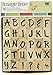 EK Success Image Tree Wood Handle Rubber Stamp Set, Susy Ratto Brush Letter Alphabet/Upper