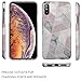 iPhone Xs Max Case,LUMARKE Cute Geometric Grey Marble for Men Women Girls,Slim-Fit Matte TPU Clear Bumper Soft Rubber Silicone Best Protective Thin Cover Fashion Phone Case for iPhone Xs Max [6.5