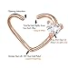 OUFER Body Piercing Jewelry 16 Gauge Clear Heart CZ Left Closure Daith Cartilage Earring Heart Tragus Earrings Piercing (Rose Gold Clear)