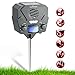 Ultrasonic Solar Repeller & Pest Repeller – With 1 Speaker & 30’ Motion Sensor – Flashing LED Light – With NEW Wall Mounting Option – Pest Control for Raccoon, Rabbit, Birds, Deer, Cats, Dogs & Pests