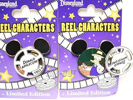 Amazon ドナルドのリンゴ園 Donald Applecore 1951 Reel Characters ミッキーアイコン ピン テーマパーク限定 バッジ おもちゃ