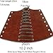 LOLIAS 2 Pcs Leather Gauntlet for Men Women Wristband Wide Bracer Arm Armor Cuff Black Brown