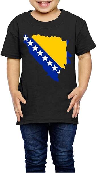 Download Amazon.com: KENMENE Flag Map of Bosnia and Herzegovina Fashion Kids Boys Girls O-Neck Short ...