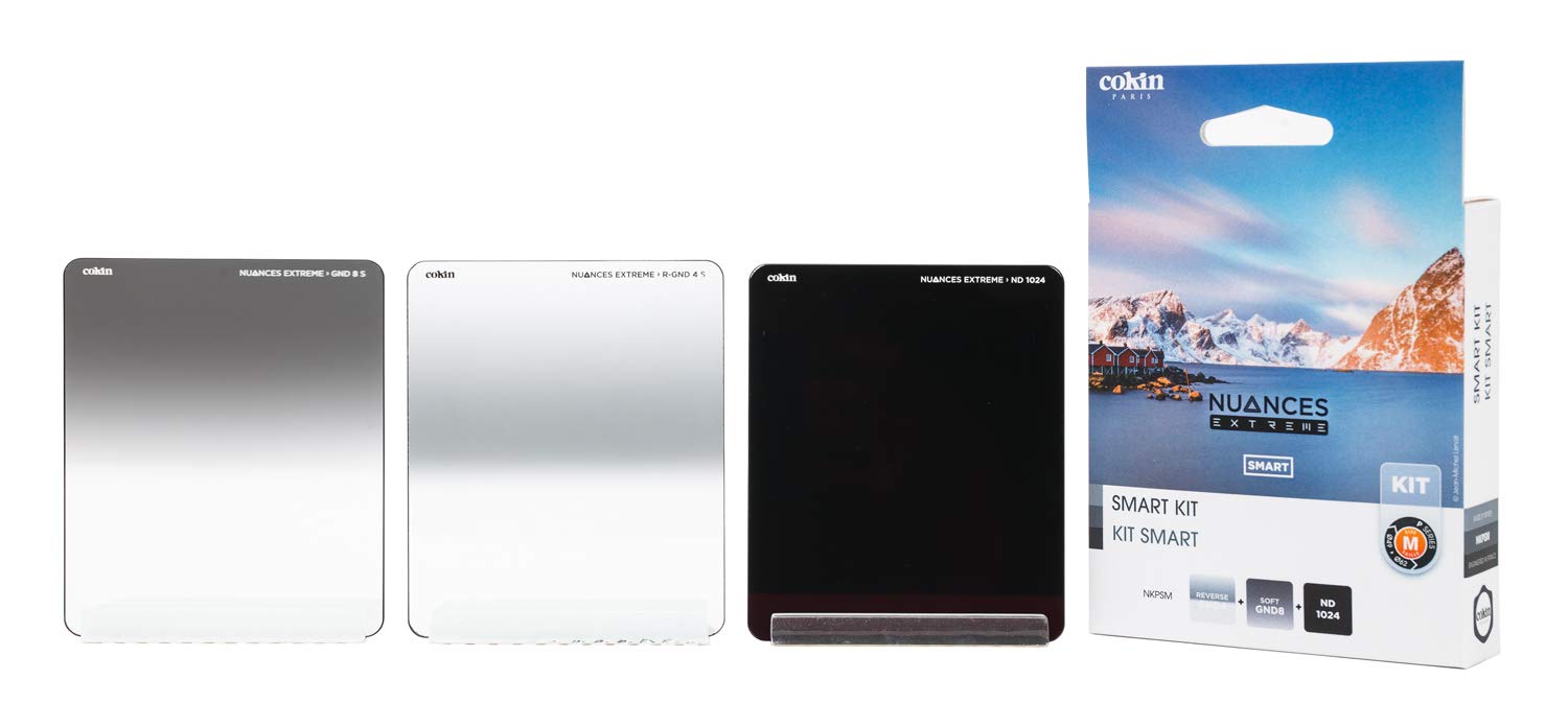COKIN NUANCES Extreme SMART Kit inc. ND1024 + GND4 Reverse + GND8 Soft filers made of resistant mineral Glass for M Size (P-series) 84mm