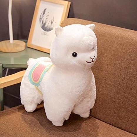 Amazon Co Jp かわいいサドルアルパカぬいぐるみ柔らかいぬいぐるみアルパカッソアルパカ人形ぬいぐるみ動物のおもちゃ子供の誕生日プレゼント 1 35cm ホーム キッチン