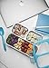 Leakproof Bento Lunch Box Container For Kids and Adult –2 Leakproof Containers with 3 and 4 Compartments–1 Tableware Set(Stainless Steel spoon and fork)–BPA Free Microwave and Dishwasher Safe