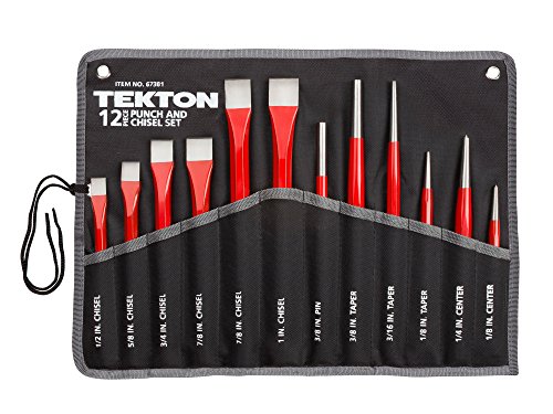 Tekton 67381 cold chisel and punch set, 12-piece