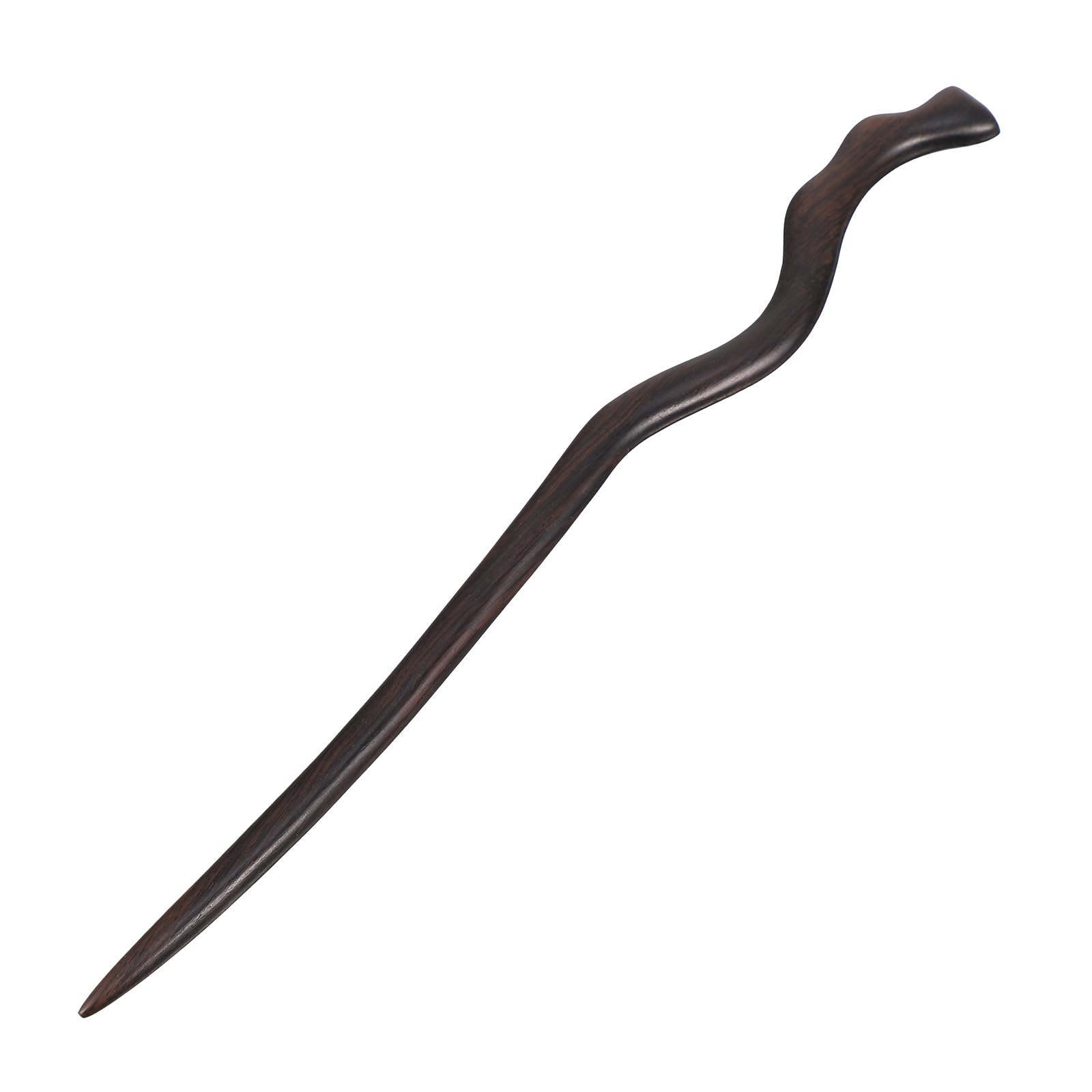 Lurrose Ebony Hair Stick 7.09 Inch Wooden Hair Chopstick Classical Hanfu Headdress Simple Hairpin for Women Party Casual Styling Accessory