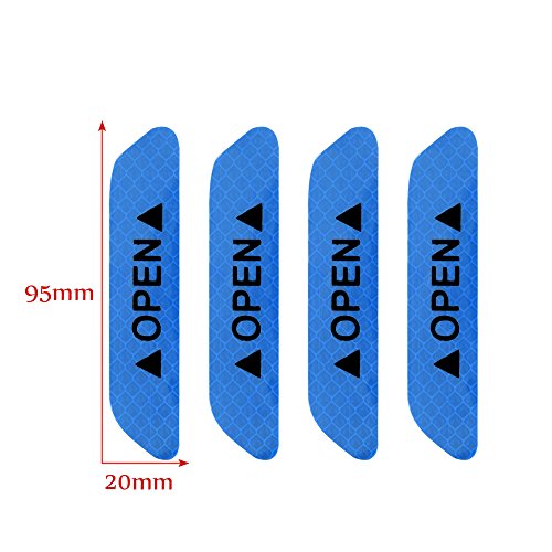 Autumn Water 4Pcs Universal Auto driving Safety Reflective Tape Open Sign Warning Mark Tail Rear Car Door strip Stickers Practical Car supply