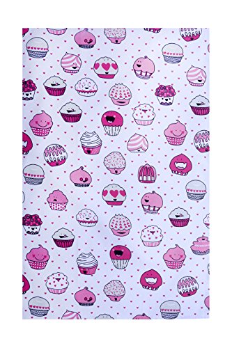 Apron, Valentine Cup Cakes Design, Aprons for Women with Pockets, 100% Natural Cotton, Eco-Friendly & Safe, Adjustable Neck & Waist ties, Machine Washable, Cute Apron by CASA DECORS