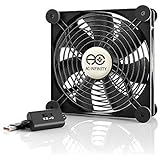 AC Infinity MULTIFAN S4, Quiet 140mm USB Fan for Receiver DVR Playstation Xbox Computer Cabinet Cooling