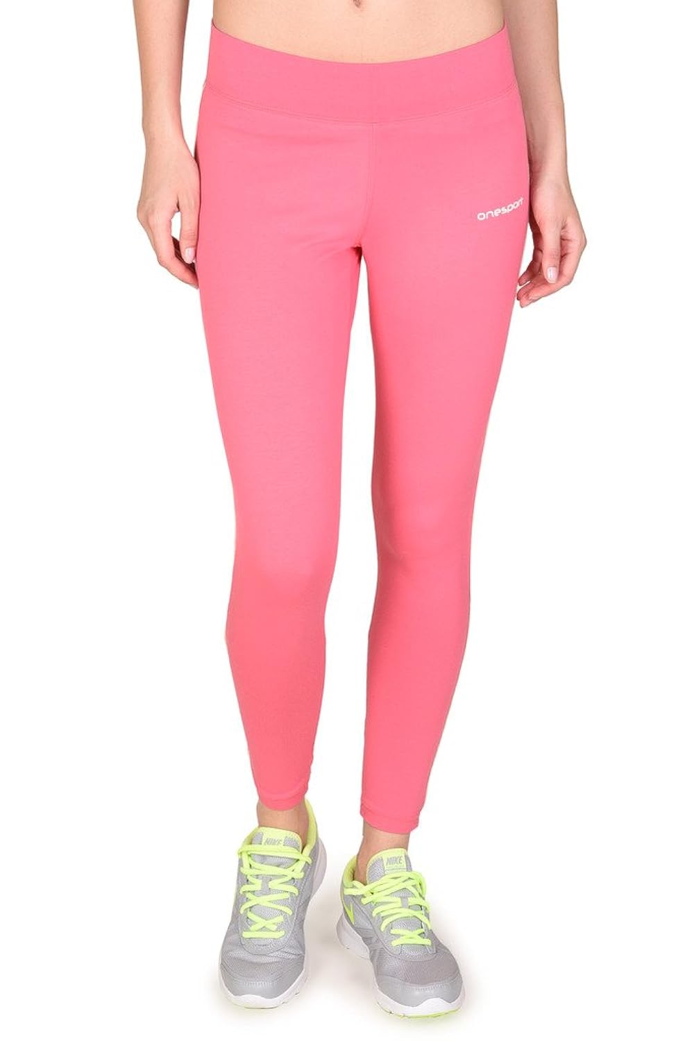 onesport women's cotton spandex jersey pink tights(onsp28po-p)