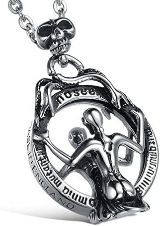 Peng Ke Gete retro vampire magic mirror beauty mirror titanium steel necklace pendant accessories