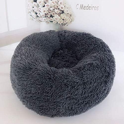 Gebuter Pet Dog Cat Soothing Bed round Nest Warm Soft Stuffed Comfortable Sleep Winter