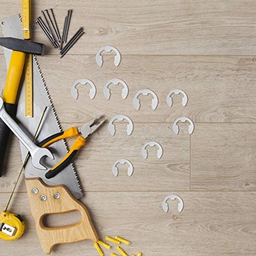 TAZEMAT 450 Stück Edelstahl E-Clip Sicherungsring Sortiment Sprengring 14 GröÃen 1,2 bis 13 mm mit Aufbewahrungenbox Sicherungsscheiben Sortiment für Wellennut Maschine Automotive – Bild 4