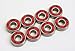 SCSK8 Red Skateboard Trucks 52mm Wheels Bearings Hardware Set kit