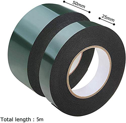 WooZuu Heavy Duty Double Sided Tape, 3 Rolls 5m Black Mounting Tape - Image 3
