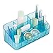 InterDesign Cosmetic Organizer for Vanity Cabinet to Hold Makeup, Beauty Products, Lipstick - Aqua Blue