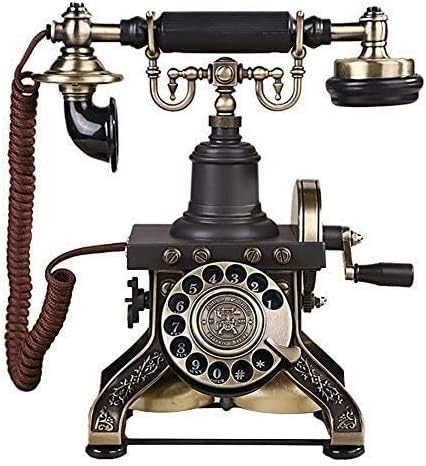 電話機 固定電話 シンプルかつ実用 ホームホテル 学校 自宅 セール 事務所 クラシックヴィンテージ 回転式ダイヤル電話 レトロな電話 コード付き電話 家の装飾のオフィス工芸品 レジンレトロ固定電話