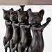 Bits and Pieces - Dancing Cat Lamp - Animal Shaped Table Lamp - Dancing Kitty Cats - Resin Kitty Dancers Lamp Shade is Linen Like Texture - Without Shade It Measures 17-1/4